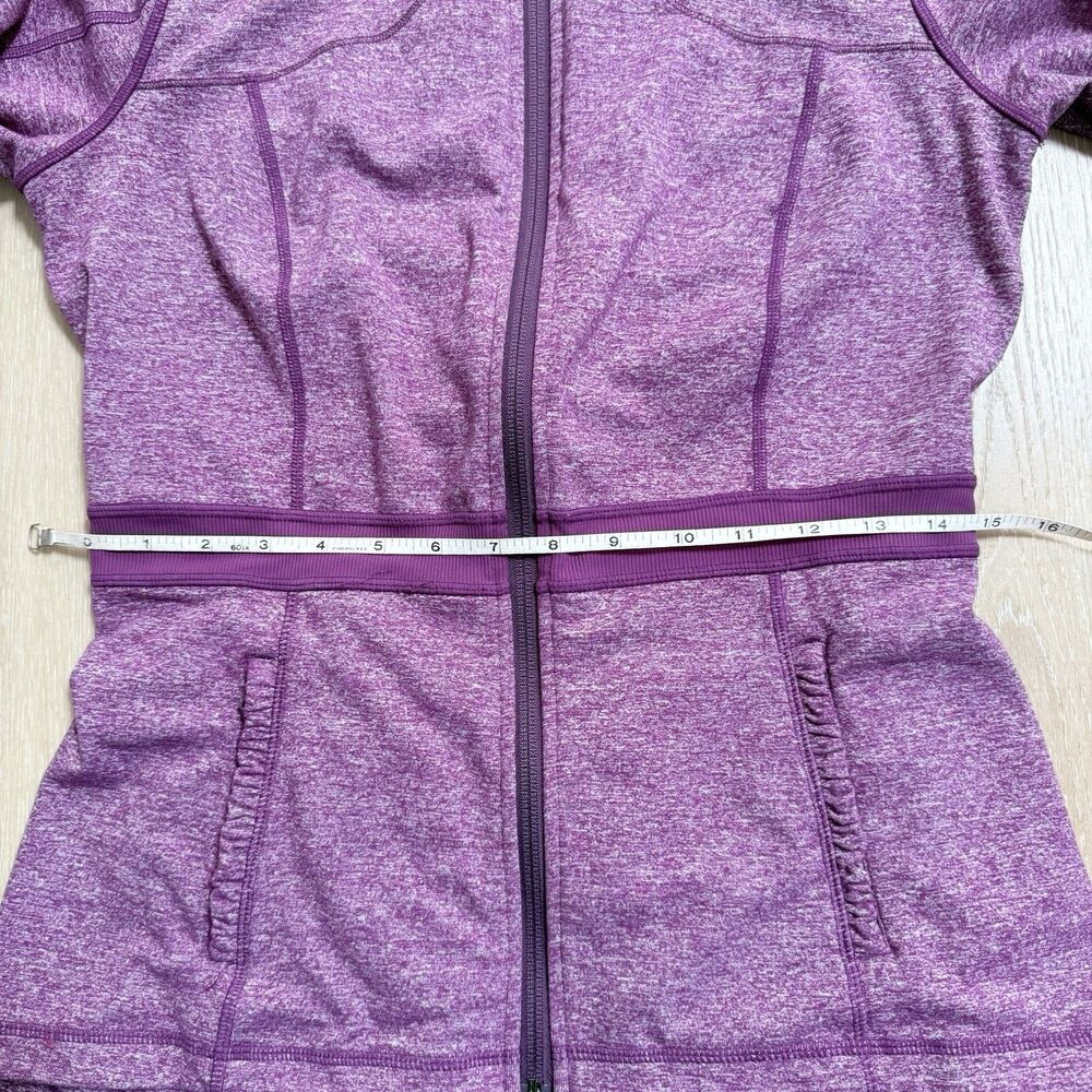 Lululemon RARE Peplum Pleated Riding Jacket in Heathered Ultra Violet Size 10 - Picture 10 of 16